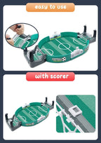 Portable table football game for 2 players