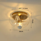 French Vintage Medieval Bauhaus Ceiling Lamp