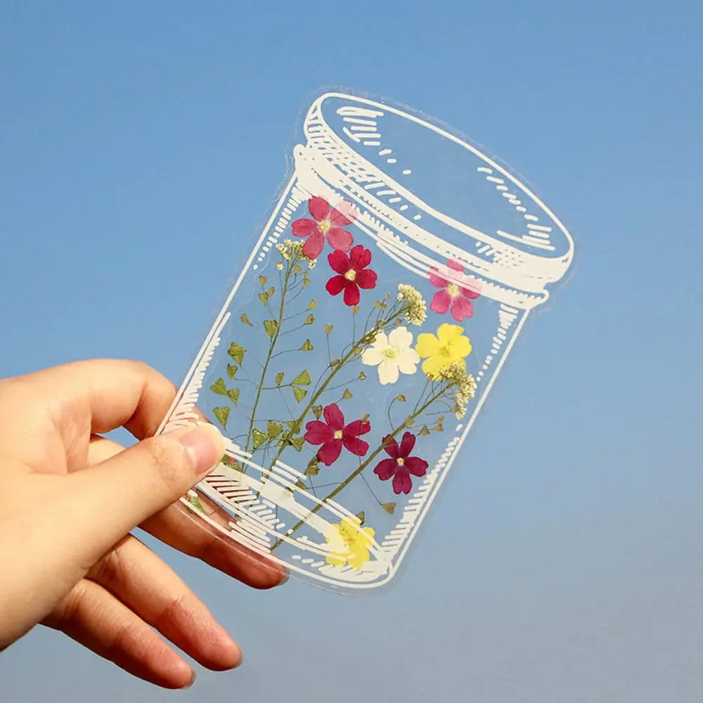 Transparent DIY Flower Bookmark