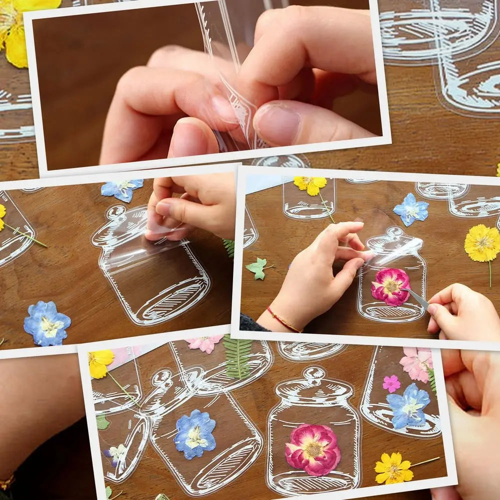 Transparent DIY Flower Bookmark
