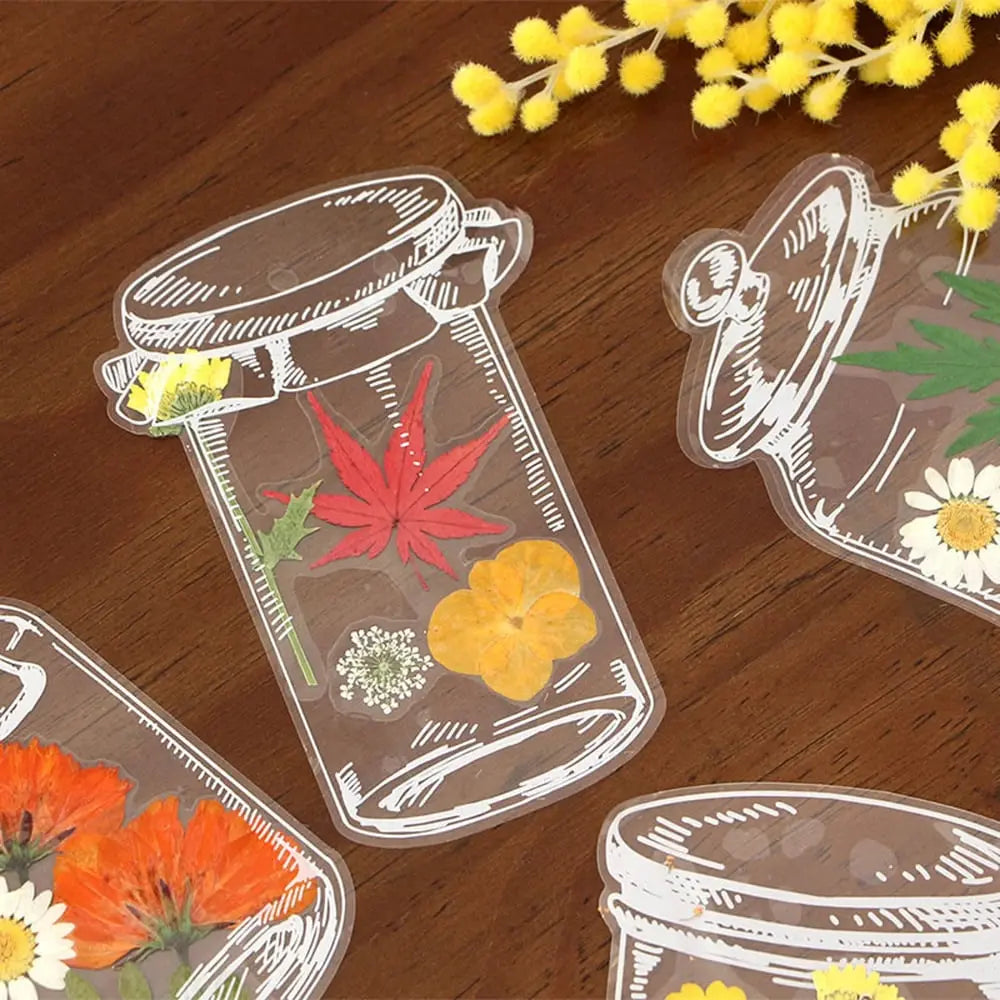 Transparent DIY Flower Bookmark