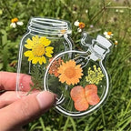 Transparent Flower Bookmarks – 80-piece DIY Set