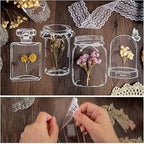 Transparent Flower Bookmarks – 80-piece DIY Set