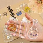 Transparent Flower Bookmarks – 80-piece DIY Set