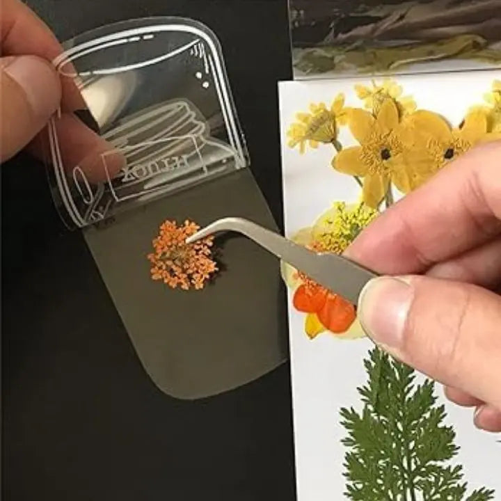Transparent Flower Bookmarks – 80-piece DIY Set