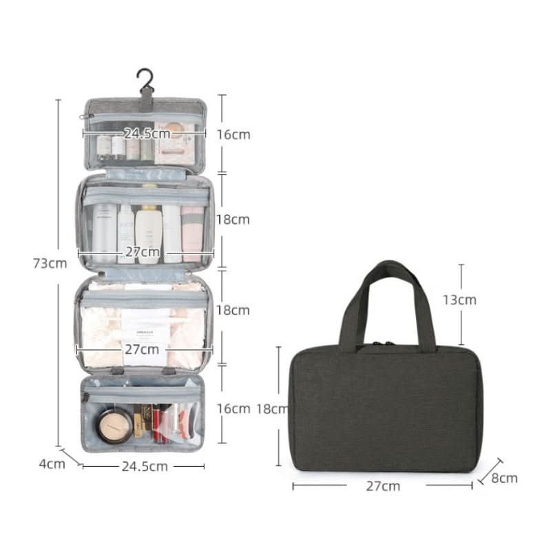 Compact Travel Cosmetic Organizer with 4 Compartments