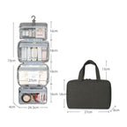 Compact Travel Cosmetic Organizer with 4 Compartments