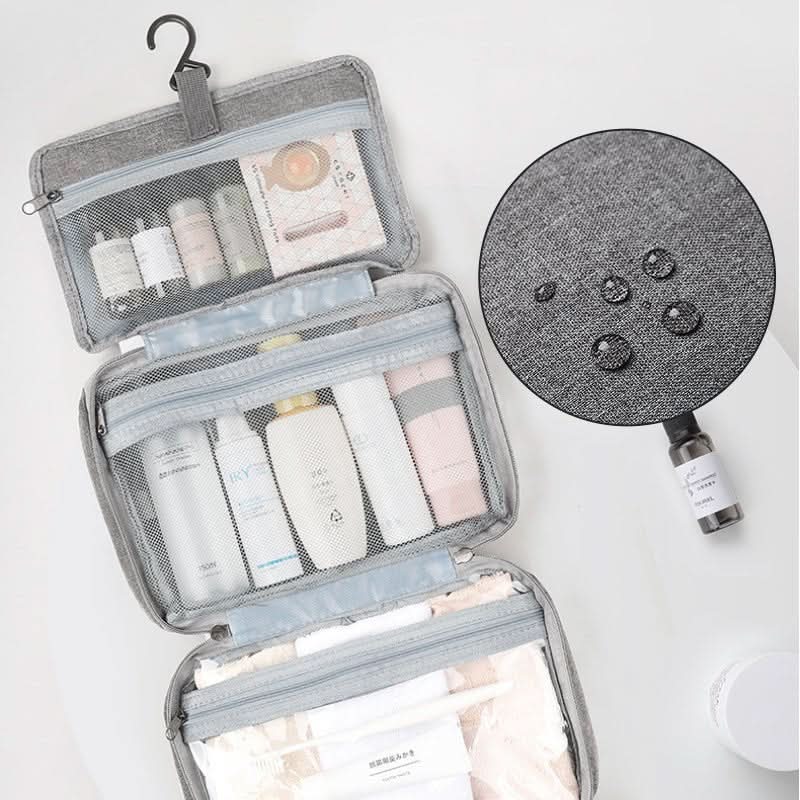 Compact Travel Cosmetic Organizer with 4 Compartments