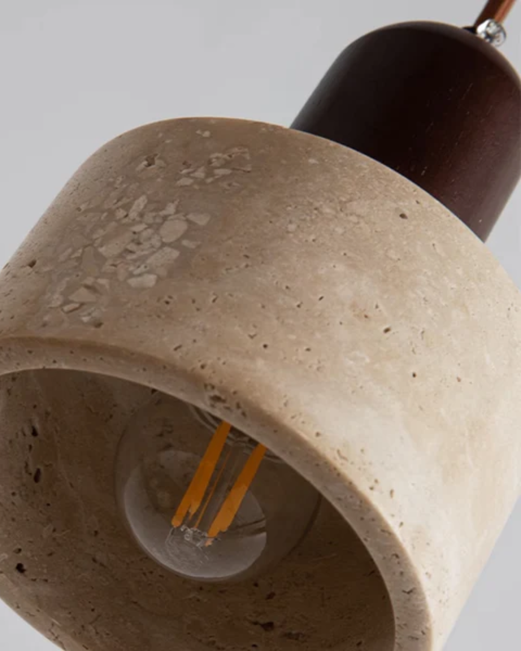 Stylish Pendant Lamp with Stone Effect
