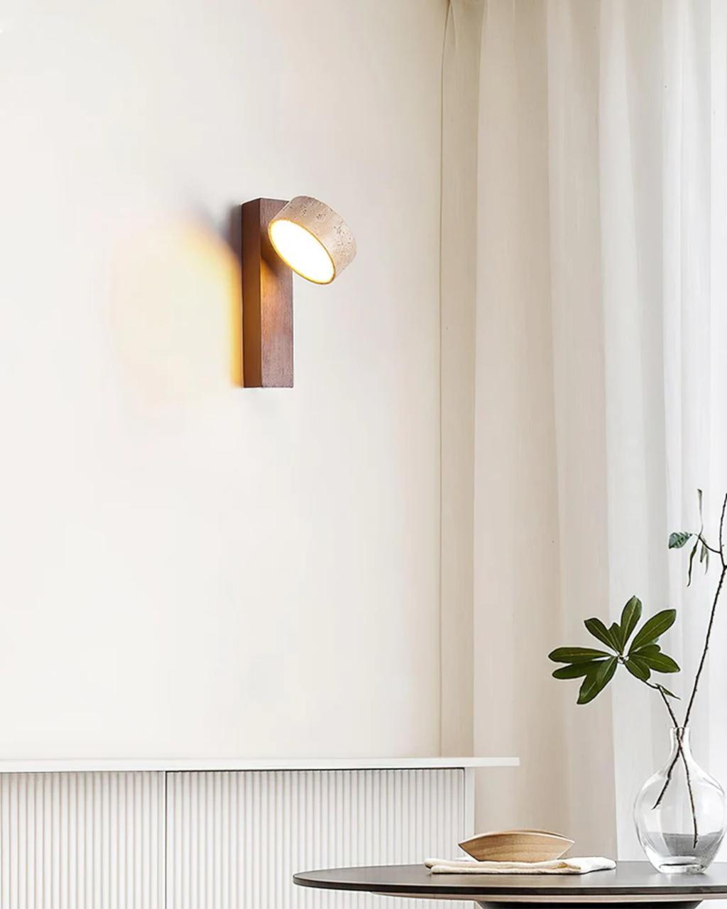 Wall lamp made of Travertine Natural Stone in Modern Design
