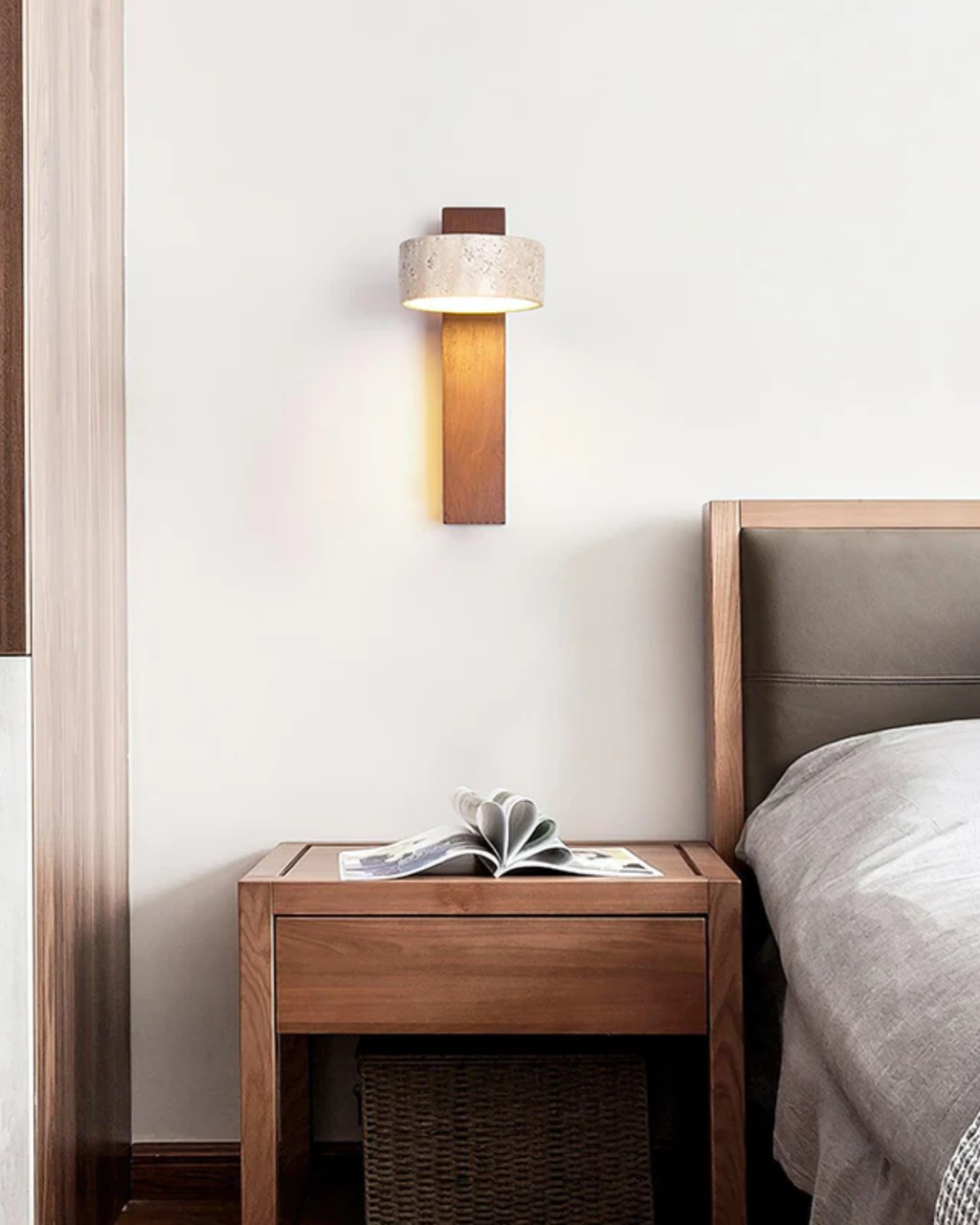 Wall lamp made of Travertine Natural Stone in Modern Design