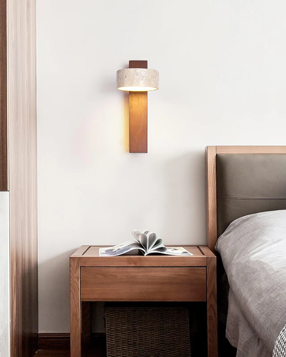 Wall lamp made of Travertine Natural Stone in Modern Design