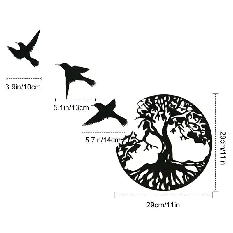 Black Metal Wall Art Home Decor