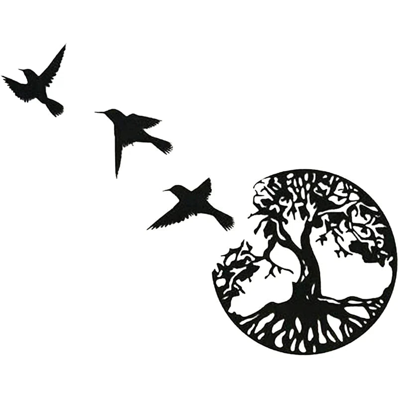 Black Metal Wall Art Home Decor