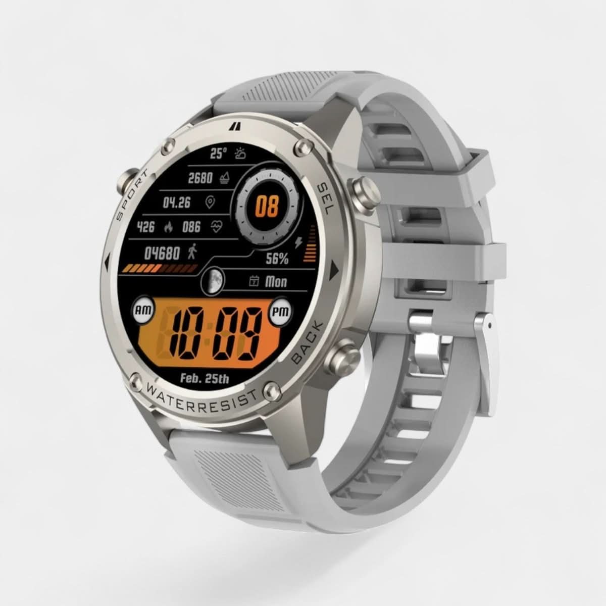 Robust Outdoor Smartwatch with GPS and Health Monitoring