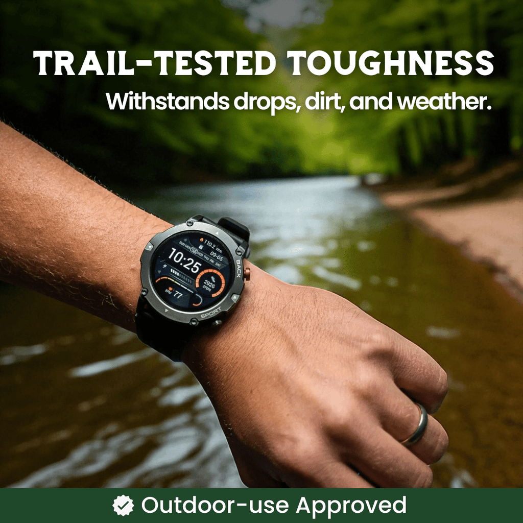 Robust Outdoor Smartwatch with GPS and Health Monitoring