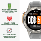 Robust Outdoor Smartwatch with GPS and Health Monitoring