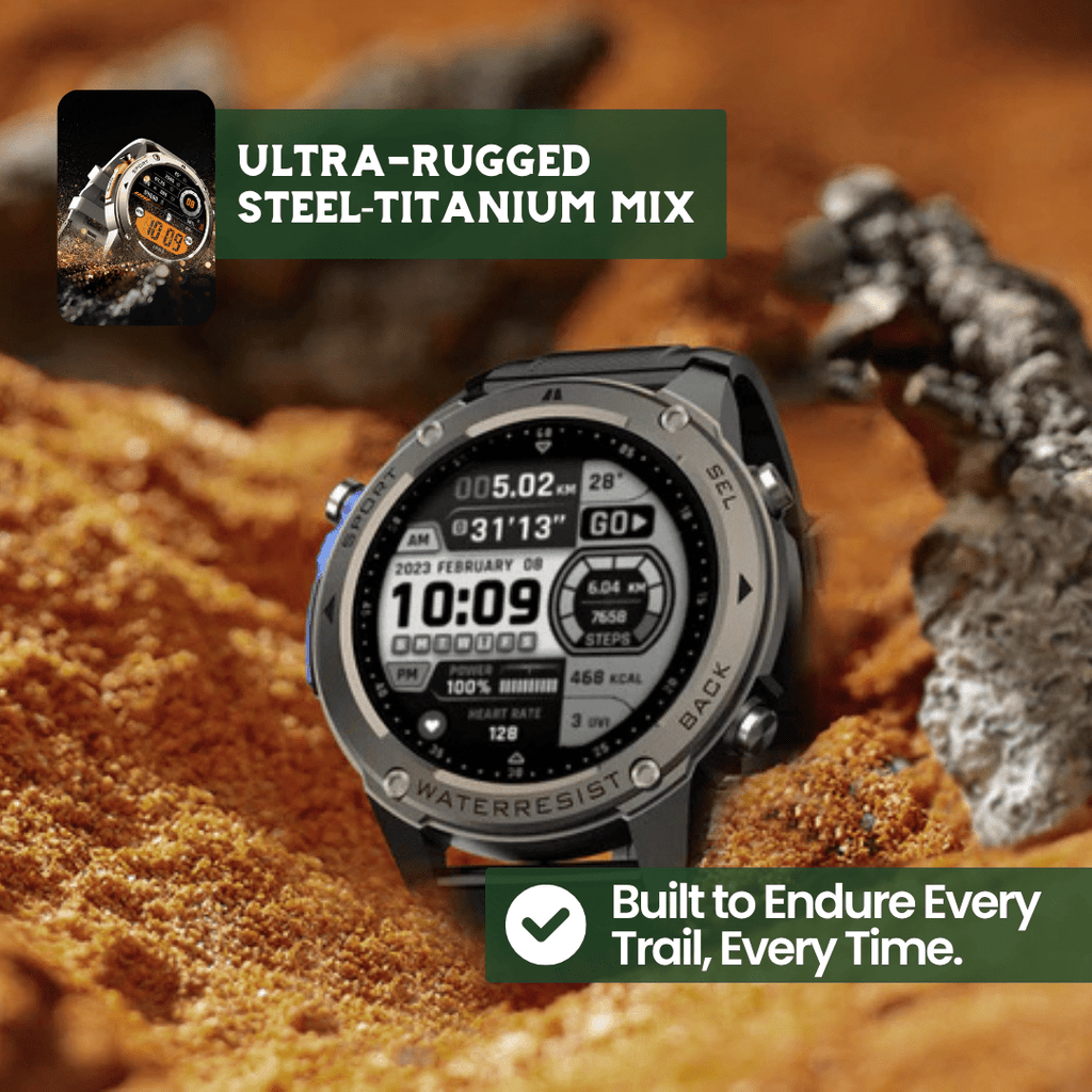 Robust Outdoor Smartwatch with GPS and Health Monitoring