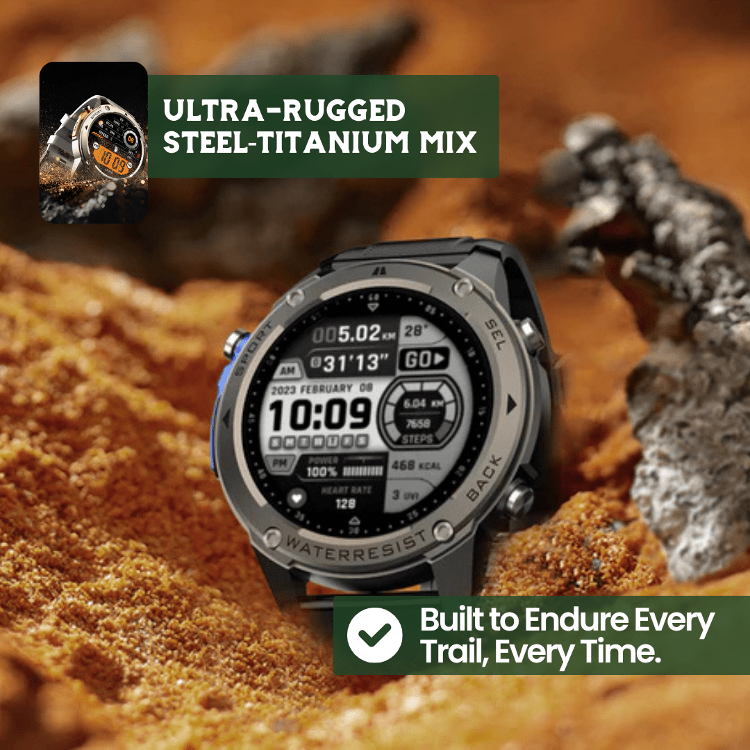 Robust Outdoor Smartwatch with GPS and Health Monitoring