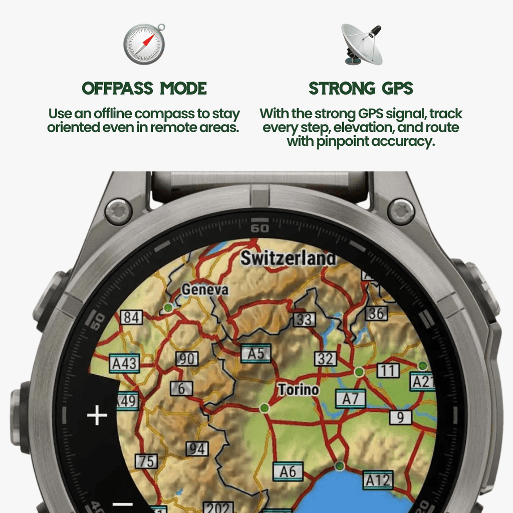 Robust Outdoor Smartwatch with GPS and Health Monitoring