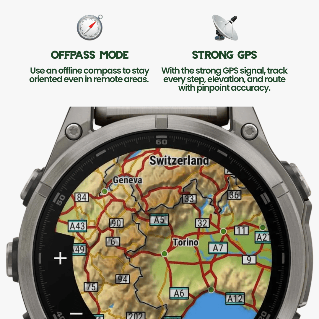 Robust Outdoor Smartwatch with GPS and Health Monitoring