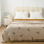 Tropical Palm Tree Reversible Cotton Blanket