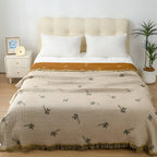 Tropical Palm Tree Reversible Cotton Blanket
