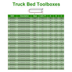 39" Heavy Duty Aluminum Stripes Plated Tool Box Pick Up Truck Toolbox Storage Organizer with Side Handle, Lock and Keys