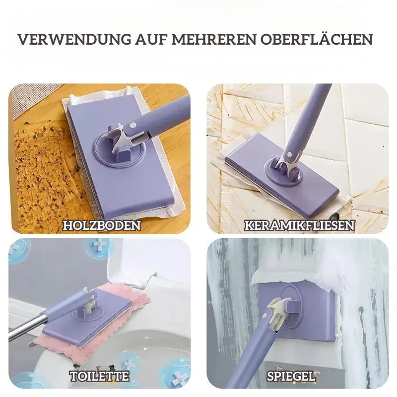 Cloth Switching Mini Mop (With 100 Cleaning Sheets)