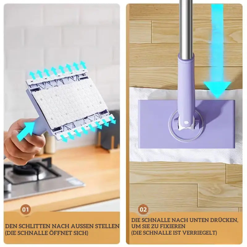 Cloth Switching Mini Mop (With 100 Cleaning Sheets)