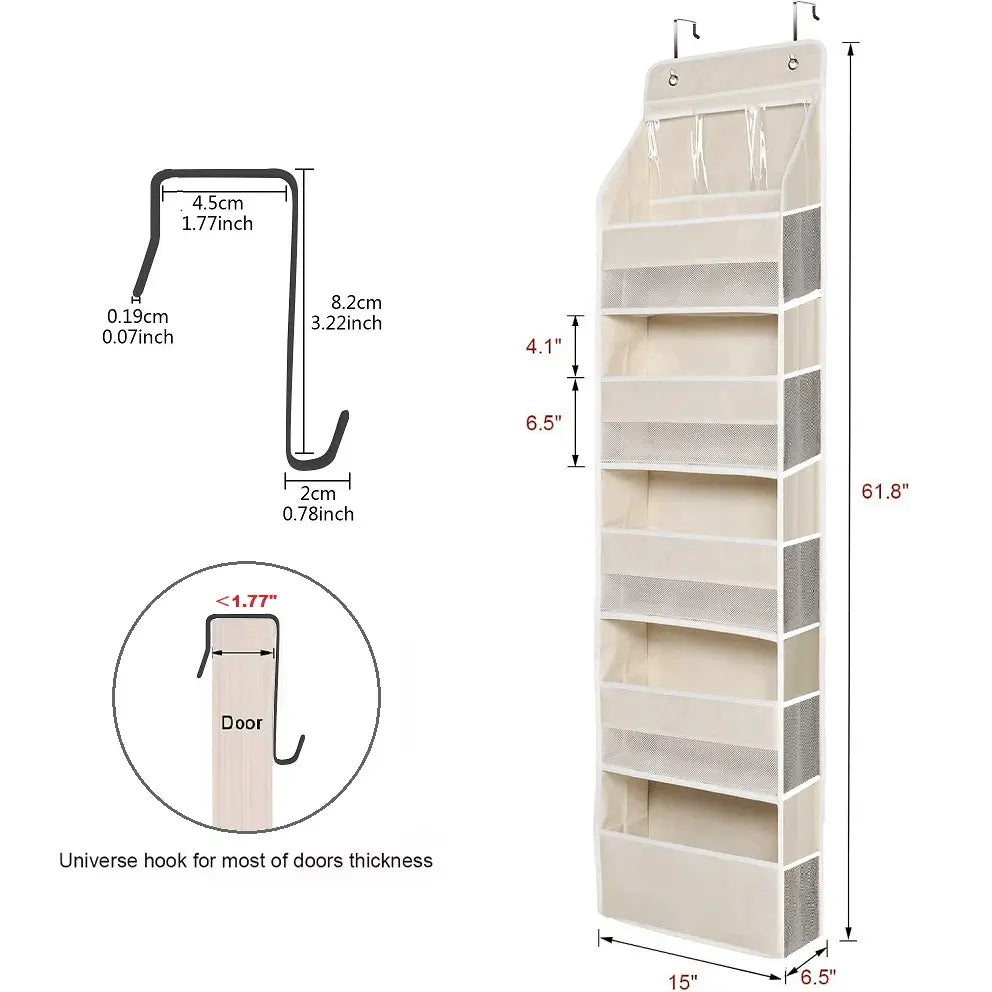 Door Hanging Organizer with Mesh Compartments – 5-Tier Storage System