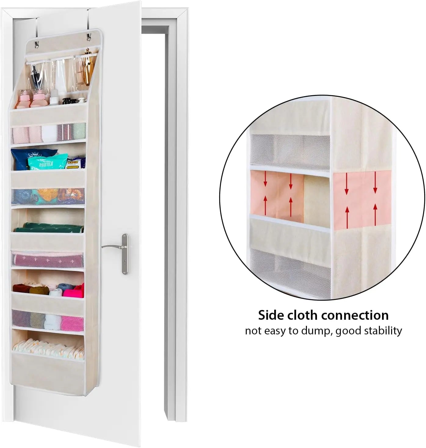 Door Hanging Organizer with Mesh Compartments – 5-Tier Storage System