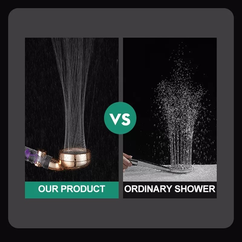 3 Mode Adjustable High Pressure Water Saving Showerhead