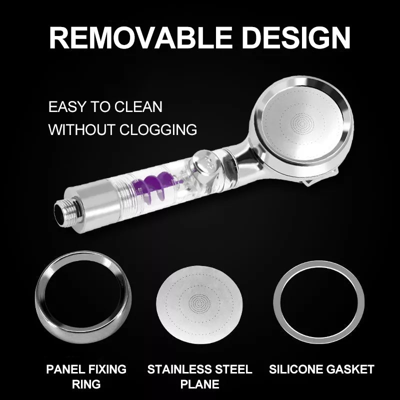 3 Mode Adjustable High Pressure Water Saving Showerhead