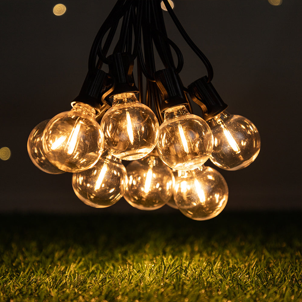 TwinkleTrail waterproof LED light chain for Outdoor with Warm Glow