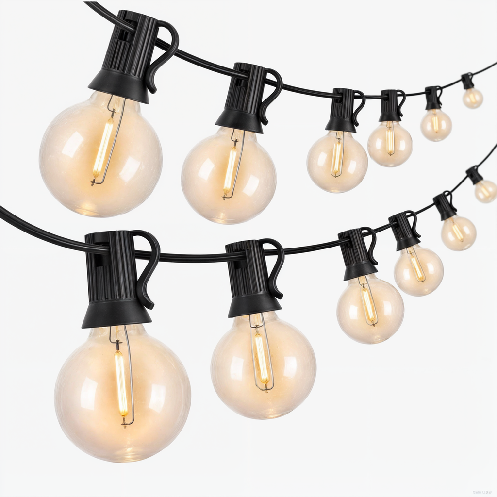 TwinkleTrail waterproof LED light chain for Outdoor with Warm Glow