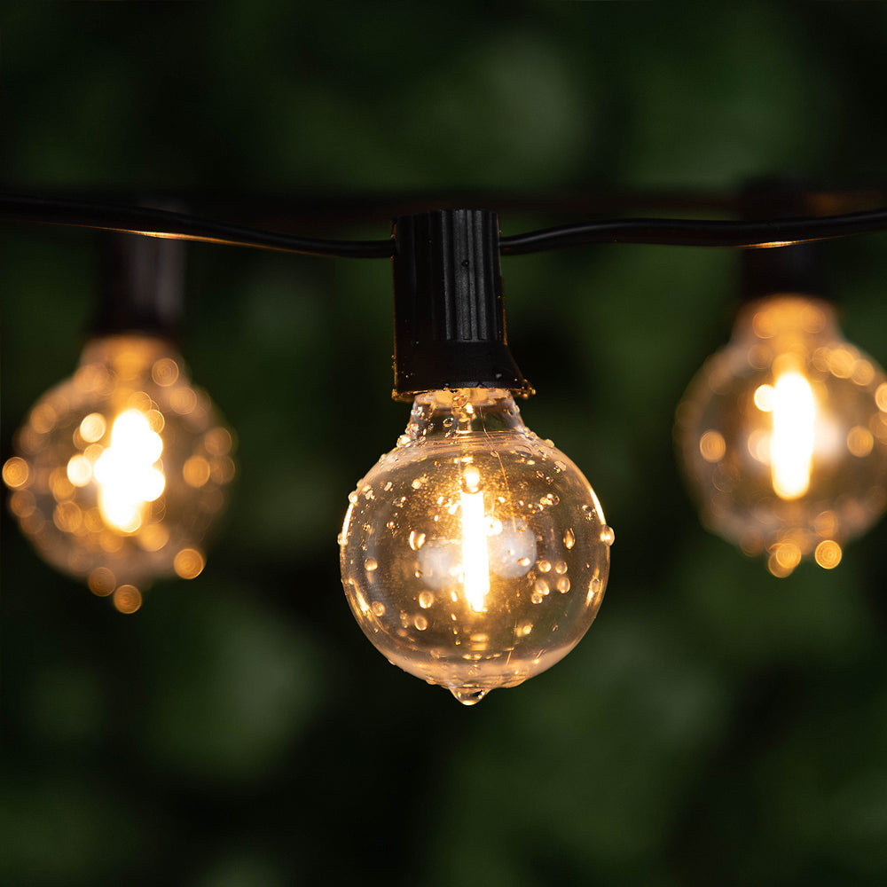 TwinkleTrail waterproof LED light chain for Outdoor with Warm Glow