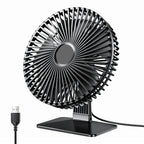 Mira Oscillating USB Fan – Silent, Compact & 4 Speeds for Desks and Nightstands