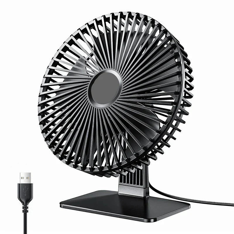 Mira Oscillating USB Fan – Silent, Compact & 4 Speeds for Desks and Nightstands