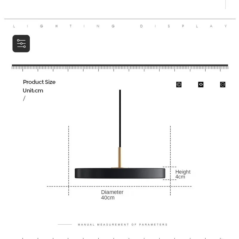 Futuristic Metal LED Suspension Lamp