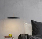 Modern UFO lamp with metallic finish