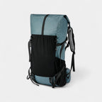 Ultralight 50L adventure backpack with rolltop and ripstop nylon