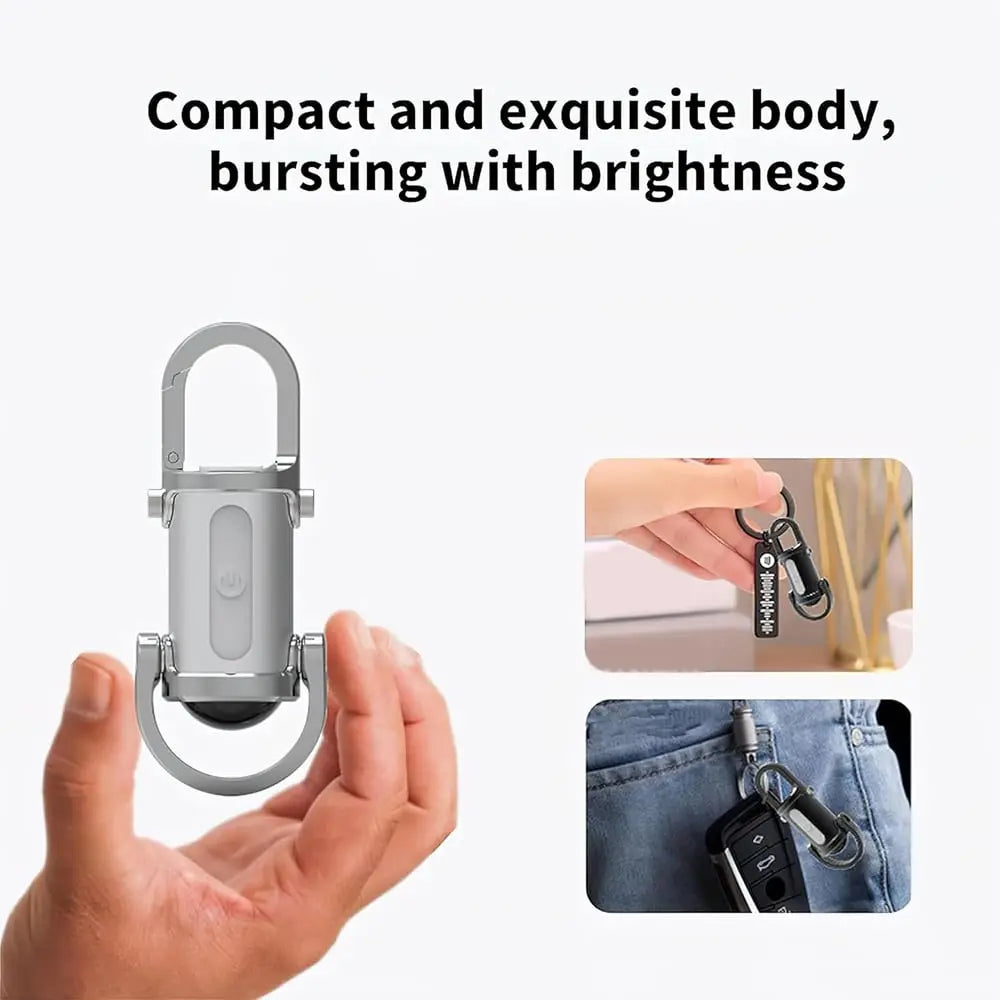 USB-C rechargeable mini flashlight