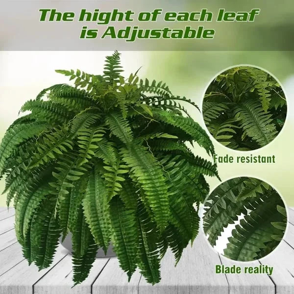 EverGreen Boston Fern – Artificial Plant with UV Protection and Weather Resistant Design