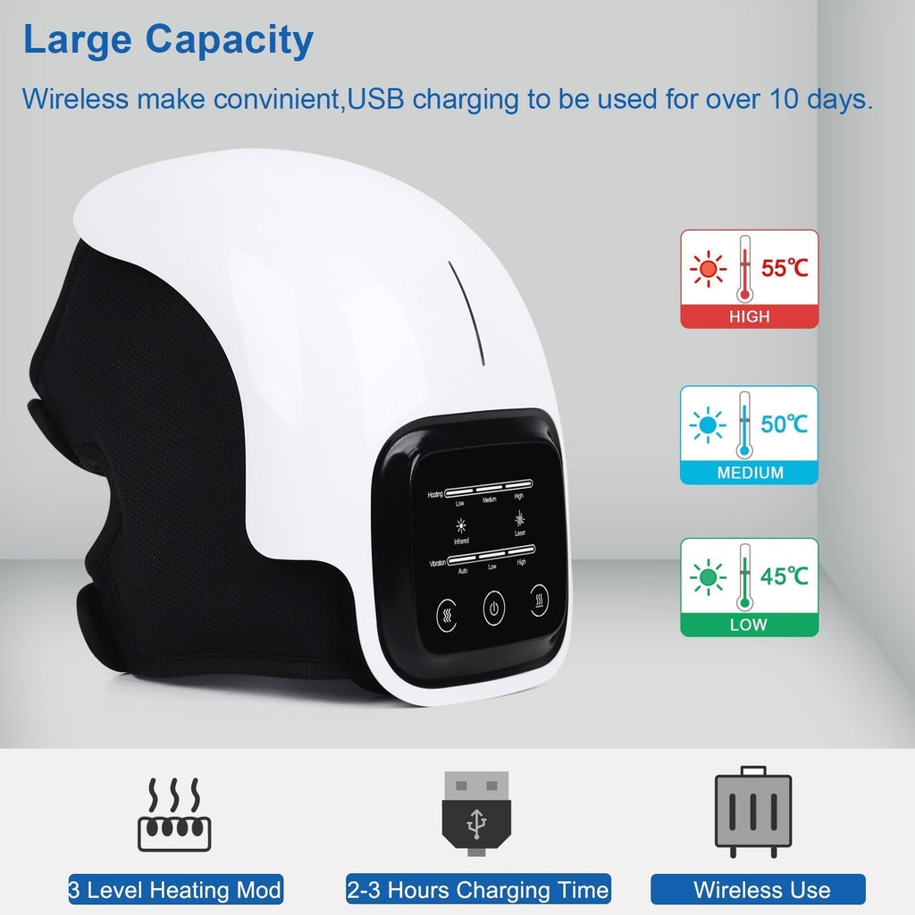 WarmFit Knee Massager with Infrared and Vibration – Wireless and Rechargeable