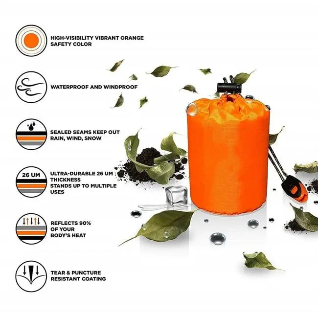 Survival Sleeping Bag Ultralight – Fits in the Bag & Thermal Insulating