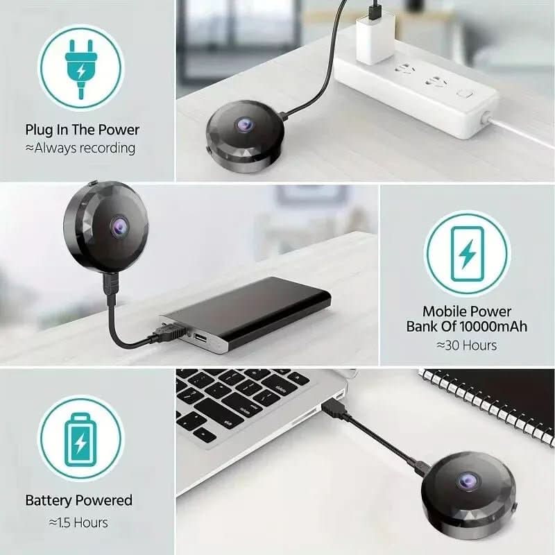 Magnetic WiFi Security Camera with 1080P HD, Night Vision & Motion Detector