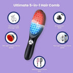 5-in-1 hair comb with massage & light therapy for healthier hair