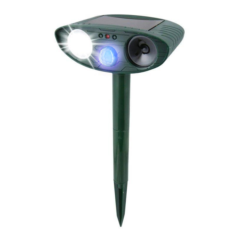Solar Powered Ultrasonic Rabbit Repeller with Flashing Light – Effective Pest Control for Gardens and Yards