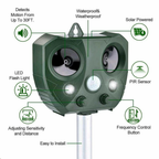 Effective Pest Repeller – Solar Ultrasonic Animal Deterrent for Garden